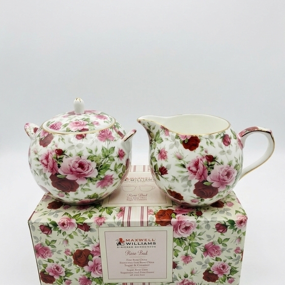 maxwell and williams Other - Maxwell And Williams Rose Bud Floral Creamer and Sugar Set